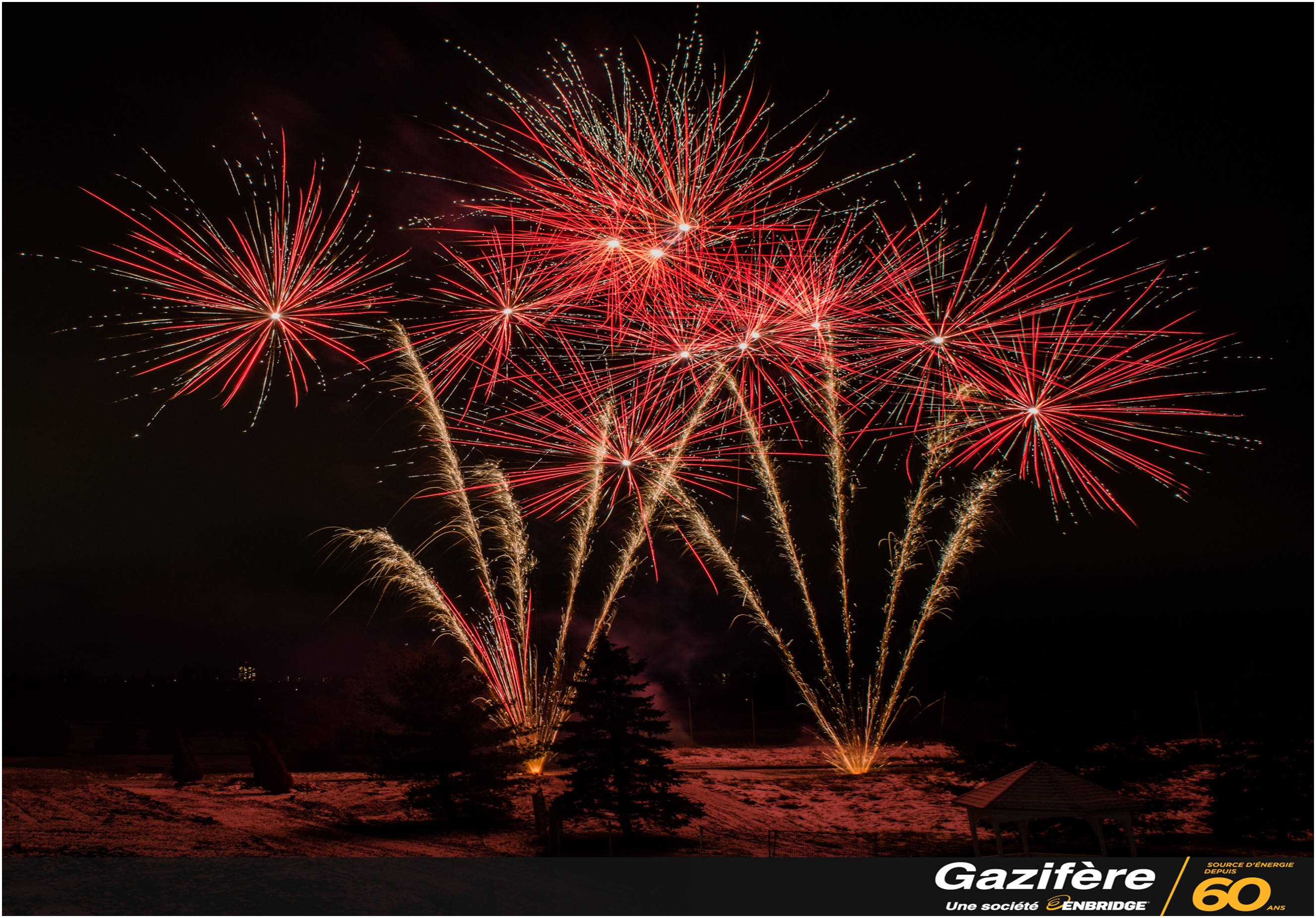 Feux d'artifices pour le 60e de Gazifère